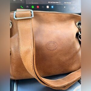 Leather roots vintage crossbody